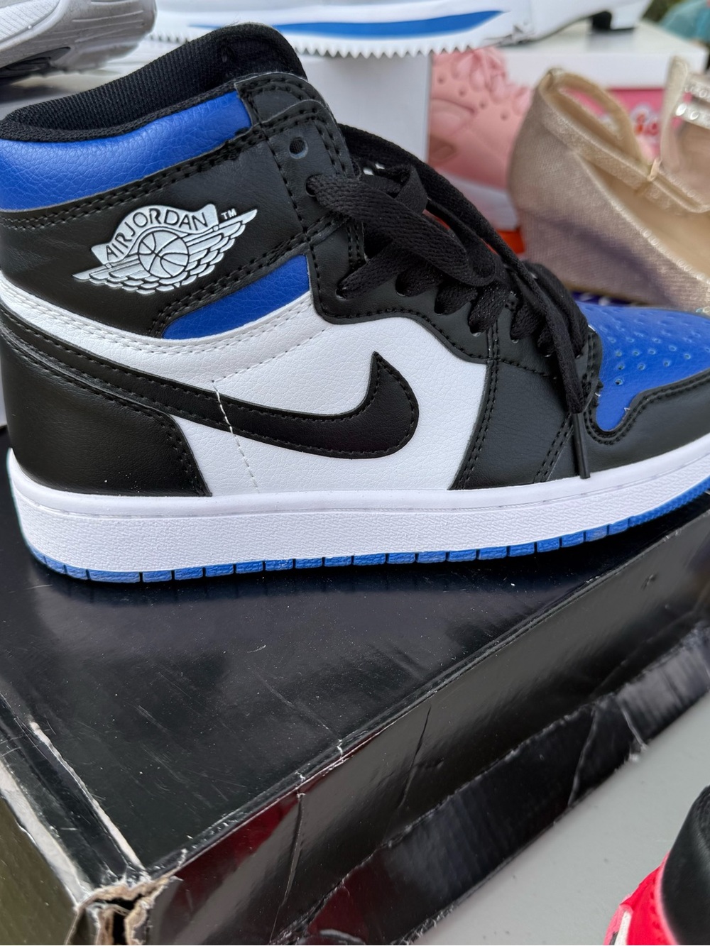 Jordan Women’s Sneakers Black White Royal Blue